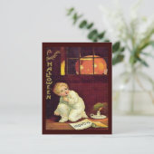Vintag Thrilling Halloween Postkarte (Stehend Vorderseite)