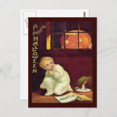 Vintag Thrilling Halloween Postkarte (Vorne/Hinten)