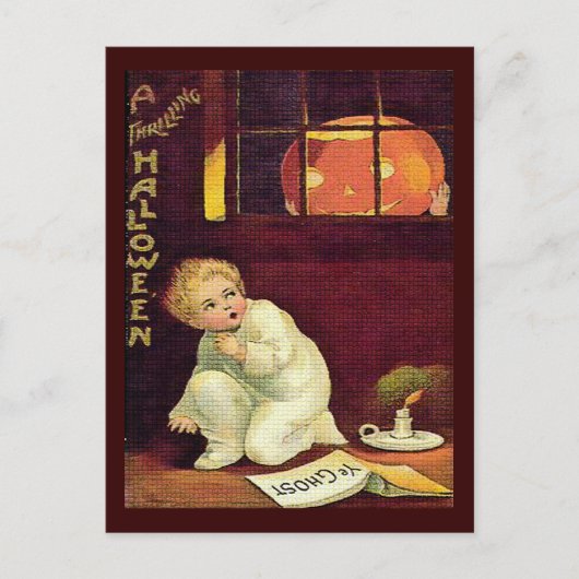 Vintag Thrilling Halloween Postkarte (Vorderseite)