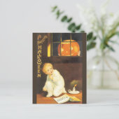 Vintag Thrilling Halloween von Ellen Clapsaddle Postkarte (Stehend Vorderseite)