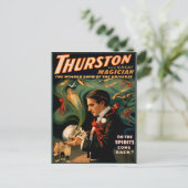 Vintag Thurston Magician Poster Postkarte (Stehend Vorderseite)
