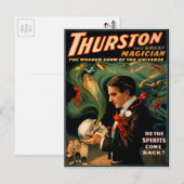 Vintag Thurston Magician Poster Postkarte (Vorne/Hinten)