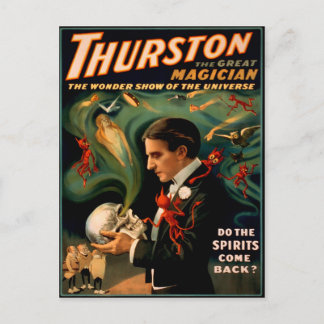 Vintag Thurston Magician Poster Postkarte