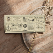 Vintag Ticket Baby Shower Einladung