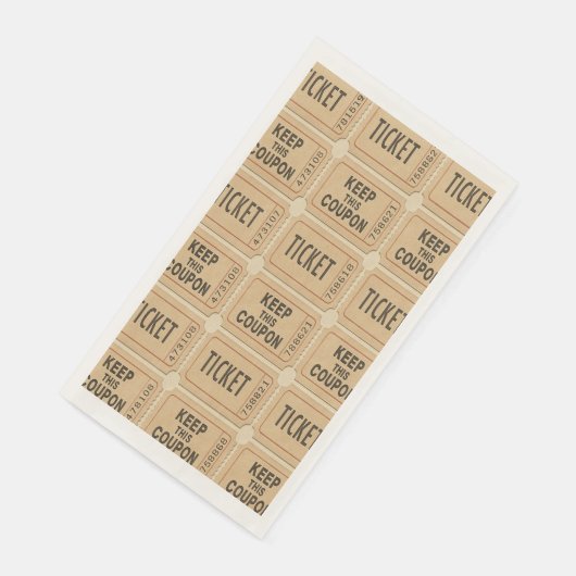 Vintag Ticket Guest Towel Napkins Serviette (Ecke)