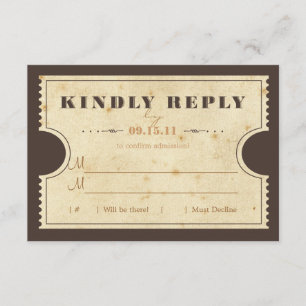 Vintag Ticket UAWG RSVP Karte