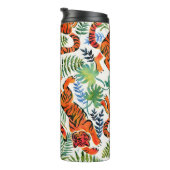 Vintag Tiger Dschungel Wasserfarbe Thermosbecher (Nach rechts gedreht)