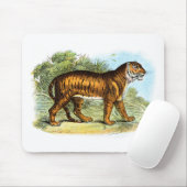 Vintag Tiger Illustration Mousepad (Mit Mouse)
