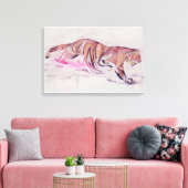 Vintag Tiger Leinwanddruck (Insitu (Wohnzimmer))