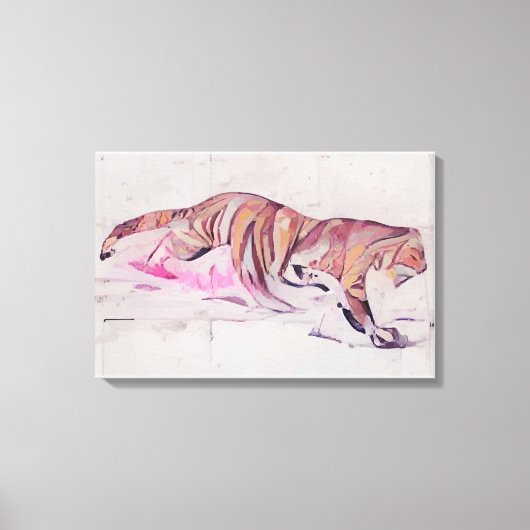 Vintag Tiger Leinwanddruck (Vorderseite)