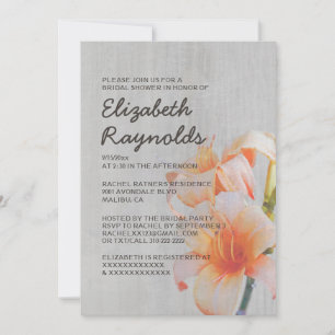 Vintag Tiger Lilies Bridal Dusche Einladungen
