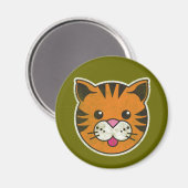 Vintag Tiger Magnet (Vorderseite/Rückseite)