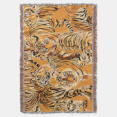 Vintag Tiger Safari Wildlife Pattern Decke (Vorderseite Vertikal)