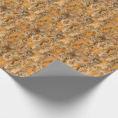 Vintag Tiger Safari Wildlife Pattern Geschenkpapier (Ecke)