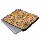 Vintag Tiger Safari Wildlife Pattern Laptopschutzhülle (Vorne Knopf)