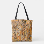 Vintag Tiger Safari Wildlife Pattern Tasche (Rückseite)