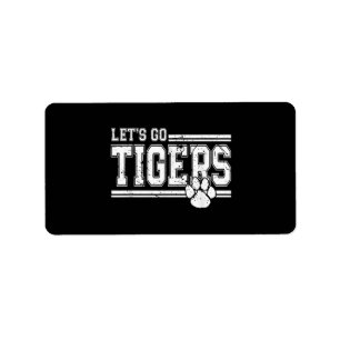 Vintag Tigers School Sports Name Retro Adressaufkleber