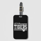 Vintag Tigers School Sports Name Retro Gepäckanhänger (Vorderseite Vertikal)
