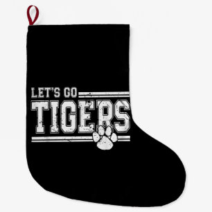 Vintag Tigers School Sports Name Retro Großer Weihnachtsstrumpf