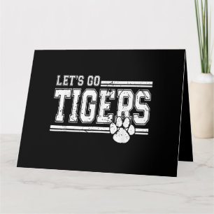 Vintag Tigers School Sports Name Retro Karte