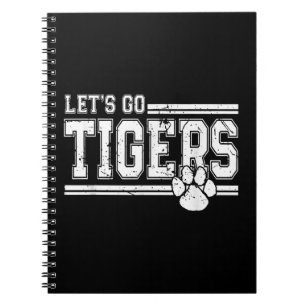 Vintag Tigers School Sports Name Retro Notizblock