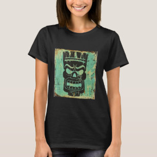 Vintag Tiki Time Tiki Gott Totem Tiki Head Hawaii T-Shirt