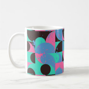 Vintag Tiles Neon Pink Green Kaffeetasse
