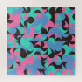 Vintag Tiles Neon Pink Green Puzzle (Horizontal)