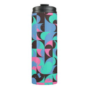 Vintag Tiles Neon Pink Green Thermosbecher