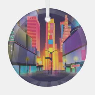 Vintag Times Square New York Ornament Aus Glas