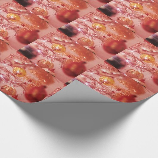 Vintag Tinsel Christmas Tree Geschenkpapier (Ecke)