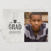 Vintag-Tinte-Foto-Abschluss Einladung (Vorne/Hinten)