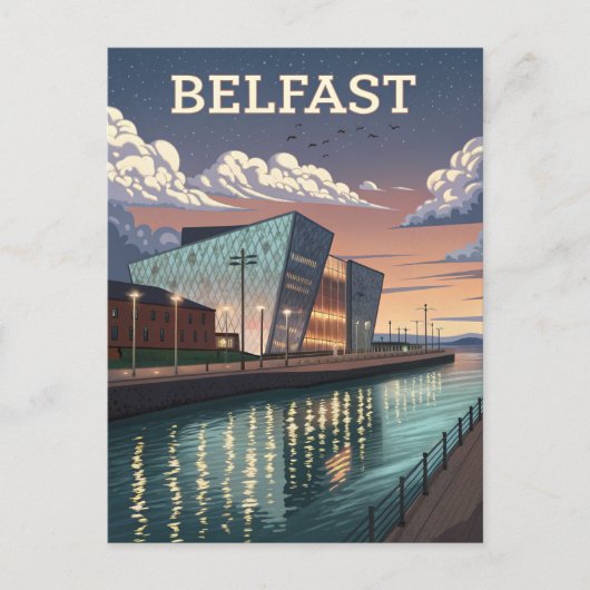 Vintag Titanic Belfast Travel Postkarte (Vorderseite)