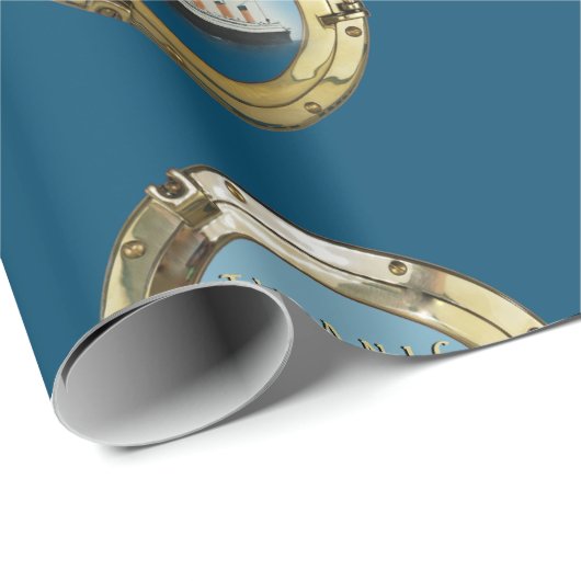 Vintag Titanic Porthole Geschenkpapier (Rolleneckpunkt)
