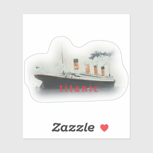 Vintag Titanic Red Sticker (Blatt)