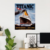 Vintag TITANISCHES POSTER (Heimbüro)