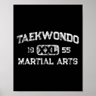 Vintag Tkd Taekwondo Student Martial Karate Marti Poster