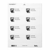 Vintag Toaster Art - kundenspezifisches Versandlab (Vorne)