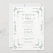 Vintag Toile French Elegante Hochzeit Einladung (Vorderseite)