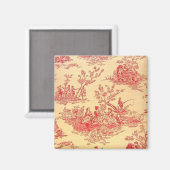 Vintag Toile Wallpaper Magnet (Vorderseite/Rückseite)
