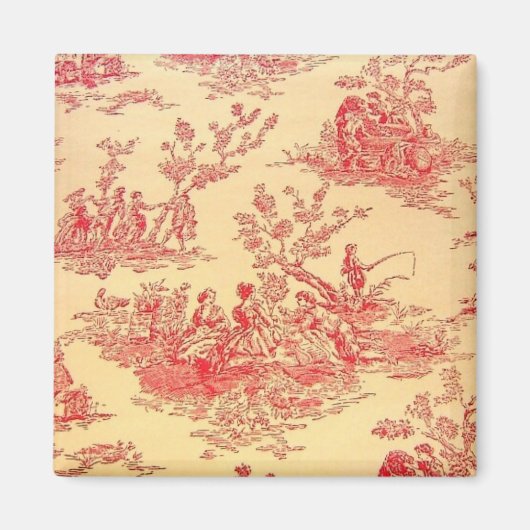 Vintag Toile Wallpaper Magnet (Vorne)