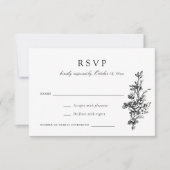 Vintag Toile Wedding RSVP Einladung (Vorderseite)