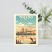 Vintag Toledo Ohio Postkarte (Stehend Vorderseite)