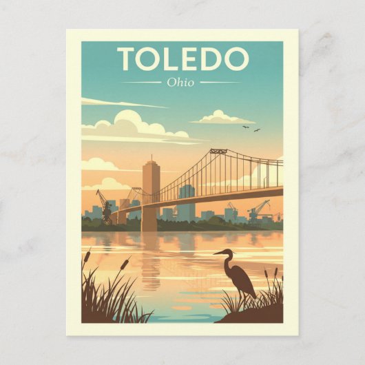Vintag Toledo Ohio Postkarte (Vorderseite)