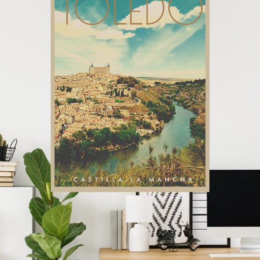 Vintag Toledo Reiseplakat Poster (Heimbüro)