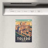 Vintag Toledo Spanien Alcazar Reisen Magnet (In Situ (Geschirrspüler))