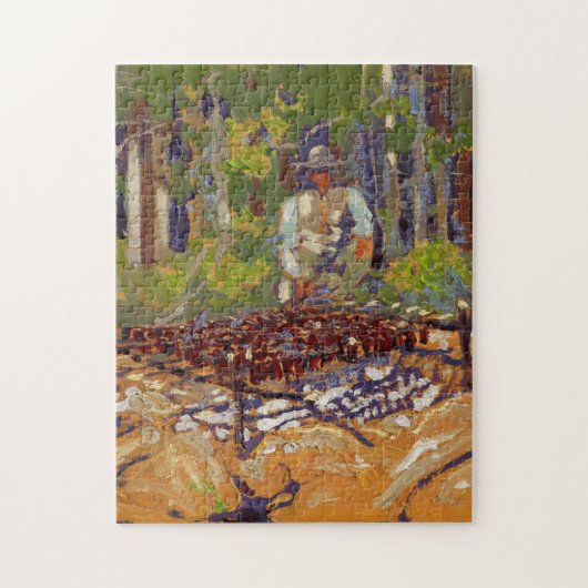 Vintag Tom Thomson Poacher Canadian Art Classic Puzzle (Vertikal)