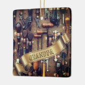 Vintag Tools l Retro Holzbearbeitung Weihnachten Keramikornament (Links)