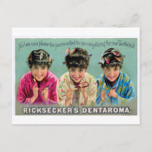 Vintag Toothpaste Advert - Rickseckers Dentorama Postkarte