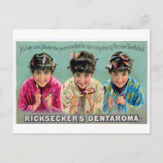 Vintag Toothpaste Advert - Rickseckers Dentorama Postkarte (Vorderseite)